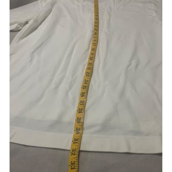 Alexander Julian Colours White Polo Shirt L 100% Cotton New With Tags Stain On F - Picture 2 of 9